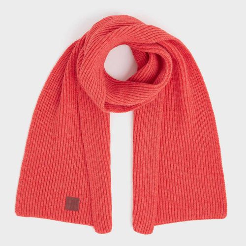 Red Ribbed Scarf - Osprey London - Modalova