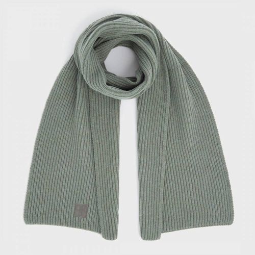 Khaki Ribbed Scarf - Osprey London - Modalova