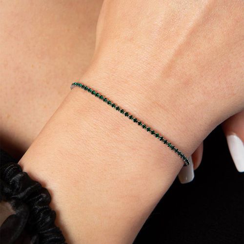 Green Gemstone Bracelet - Elika - Modalova