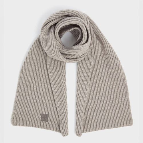 Light Grey Ribbed Scarf - Osprey London - Modalova