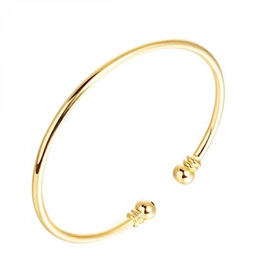 K Gold Polished Adjustable Bangle - Liv Oliver - Modalova