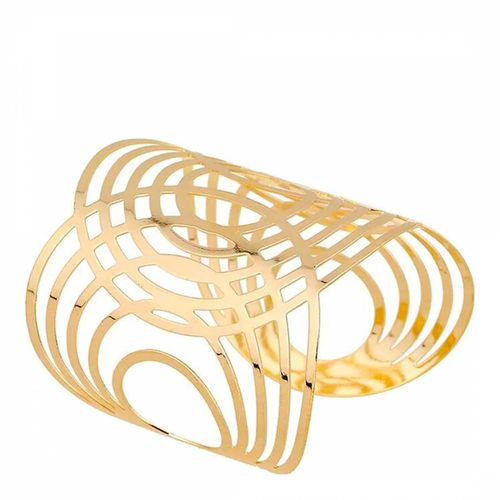 K Cut Out Wide Cuff Statement Bangle - Liv Oliver - Modalova