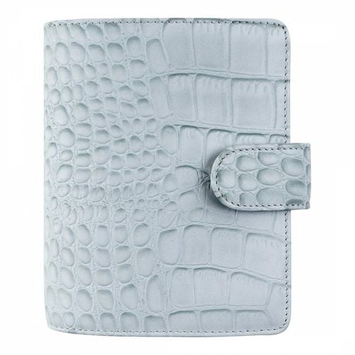 Silver Mist Classic Croc Pocket Organiser - Filofax - Modalova