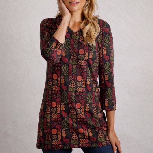 Navy Printed Jersey Tunic - Weird Fish - Modalova