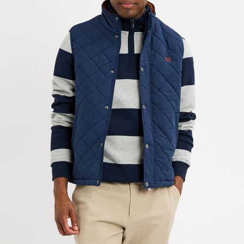 Navy Quilted Winter Gilet - Crew Clothing - Modalova