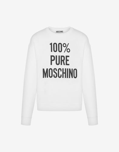 Pure Organic Cotton Sweatshirt - Moschino - Modalova