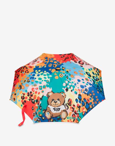 Multicolor Leopard Open & Close Umbrella - Moschino - Modalova