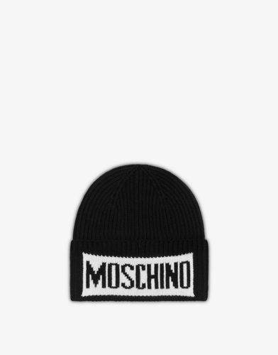 Knit Hat With Logo - Moschino - Modalova