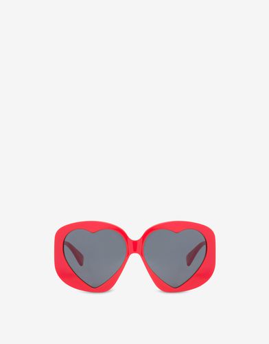 Heart Lenses Red Sunglasses - Moschino - Modalova