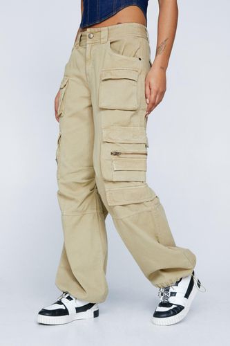 Womens Premium Mid Rise Twill Cargo trousers - - 10 - Nasty Gal - Modalova