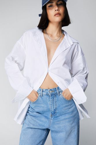 Womens Poplin Oversized Long Sleeve Shirt - - 10 - Nasty Gal - Modalova