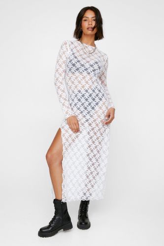 Womens Long Sleeve Lace Maxi Dress - - L - Nasty Gal - Modalova