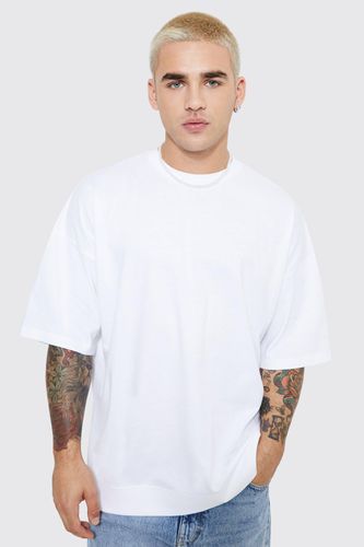 Oversized Ribbed Hem T-shirt - - L - boohooMAN - Modalova