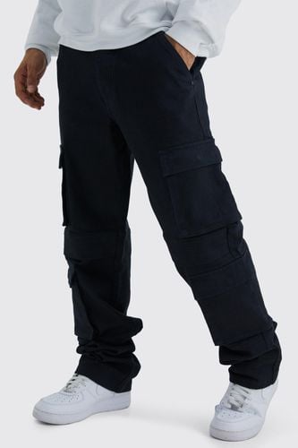 Tall Relaxed Washed Multi Pocket Cargo Jeans - - 36 - boohooMAN - Modalova