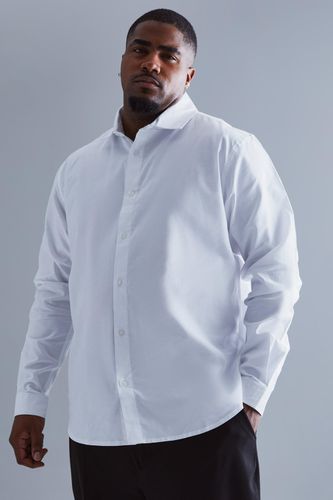Plus Size Long Sleeve Oxford Shirt - - 4XL - boohooMAN - Modalova