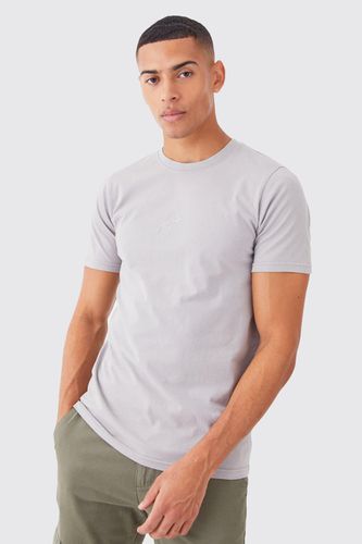 Slim Fit Man Washed Crew Neck T-shirt - - L - boohooMAN - Modalova