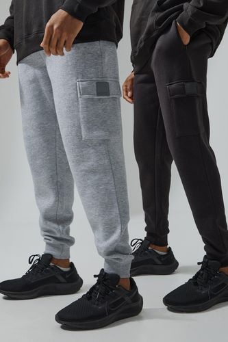 Man Active Gym 2 Pack Cargo Joggers - - M - boohooMAN - Modalova