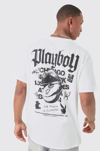 Oversized Playboy License T-shirt - - L - boohooMAN - Modalova
