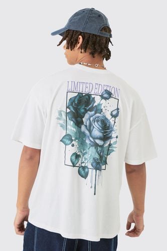 Oversized Limited Edition Floral Back Print T-shirt - - L - boohooMAN - Modalova