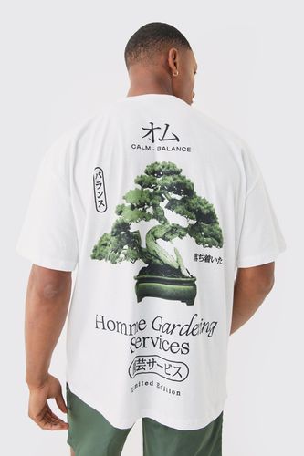 Oversized Gardening Print T-shirt - - L - boohooMAN - Modalova