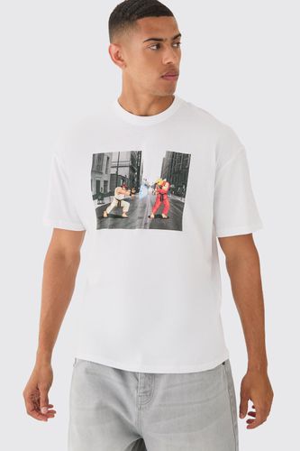 Loose Street Fighter Gaming License T-shirt - - L - boohooMAN - Modalova