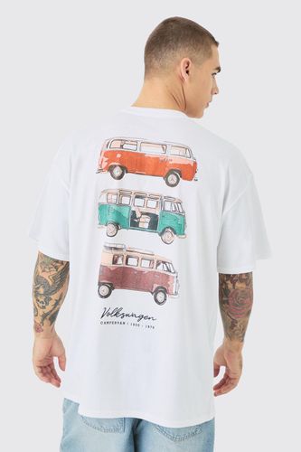 Oversized Volkswagen License Back Print T-shirt - - L - boohooMAN - Modalova