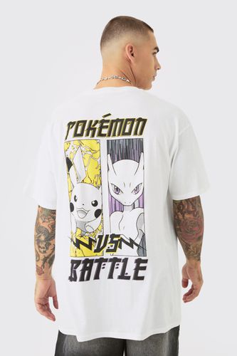 Oversized Pokemon Battle License Back Print T-shirt - - M - boohooMAN - Modalova