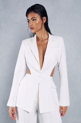Womens Cut Out Tailored Oversized Blazer - - 14 - MISSPAP - Modalova
