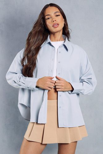 Womens Oversized Curved Hem Poplin Shirt - - 8 - MISSPAP - Modalova