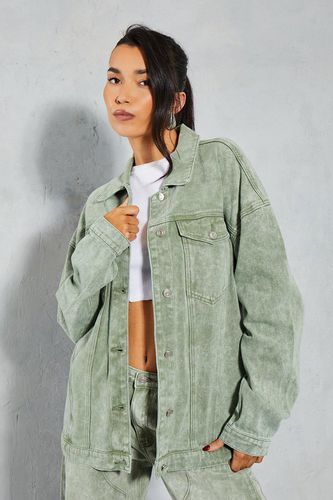 Womens Denim Acid Wash Oversized Jacket - - 10 - MISSPAP - Modalova