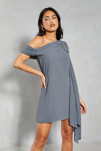 Womens Chiffon Exaggerated Sleeve Off The Shoulder Mini Dress - - 14 - MISSPAP - Modalova