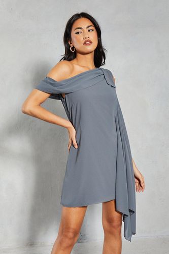 Womens Chiffon Exaggerated Sleeve Off The Shoulder Mini Dress - - 16 - MISSPAP - Modalova