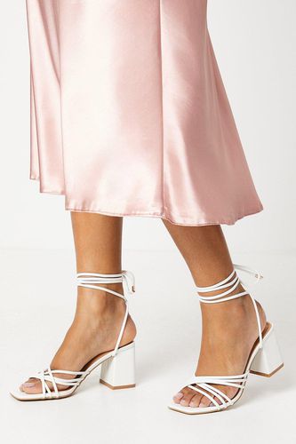 Womens Faith: Celeste Spaghetti Strap Lace-up Block Heeled Sandals - - 4 - Dorothy Perkins - Modalova