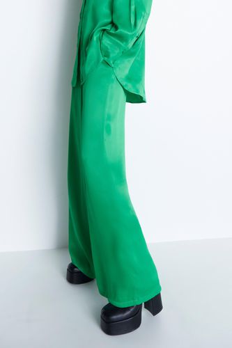 Womens Satin Wide Leg Trouser - - 10 - Warehouse - Modalova