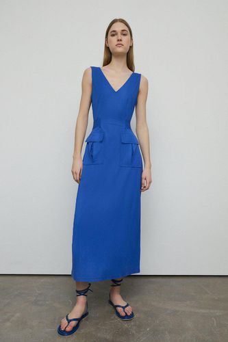 Womens Pique Utility Tie Waist Dress - - 8 - Warehouse - Modalova