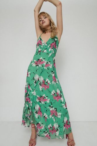 Womens Petite Strappy Wrap Maxi Dress In Floral - - 12 - Warehouse - Modalova