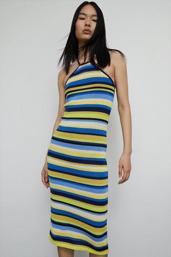 Womens Stripe Knit Midi Dress - - M - Warehouse - Modalova