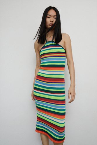 Womens Stripe Knit Midi Dress - - L - Warehouse - Modalova