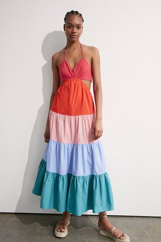 Womens Petite Rainbow Strappy Maxi Dress - - 14 - Warehouse - Modalova