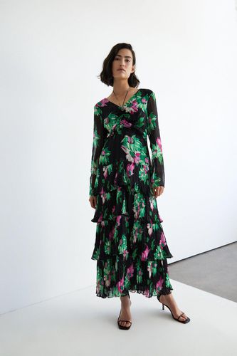 Womens Ruched Front Pleated Maxi Dress - - 10 - Warehouse - Modalova