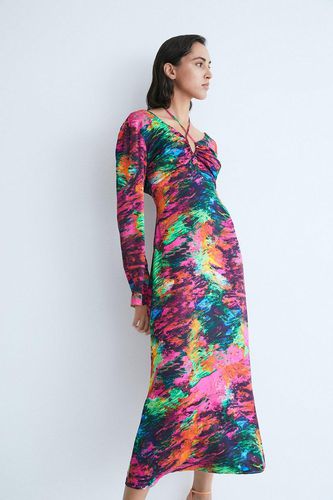 Womens WH x Kimberley Burrows Burrows Printed Satin Maxi Dress - - 10 - Warehouse - Modalova