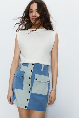 Womens Colour Block Utility Mini Skirt - - 10 - Warehouse - Modalova