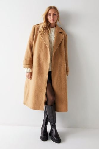 Womens Petite Epaulette Detail Wool Blend Coat - - 6 - Warehouse - Modalova