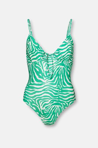 Womens Zebra Underwire Tie Front Swimsuit - - 6 - Warehouse - Modalova