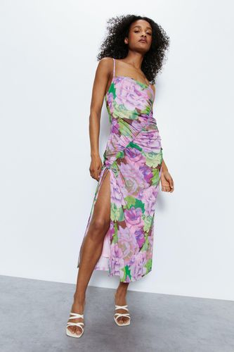 Womens Floral Printed Ruched Detail Dress - - 12 - Warehouse - Modalova