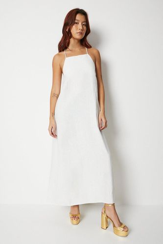 Womens Linen Strappy Maxi Dress - - 10 - Warehouse - Modalova