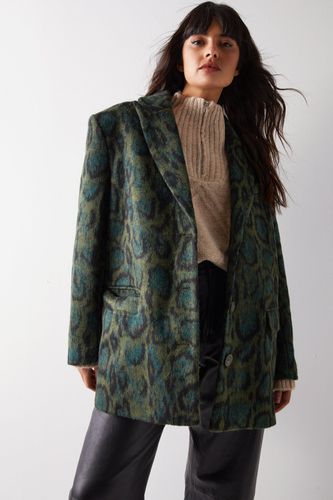 Womens Snake Wool Look Blazer Coat - - 10 - Warehouse - Modalova