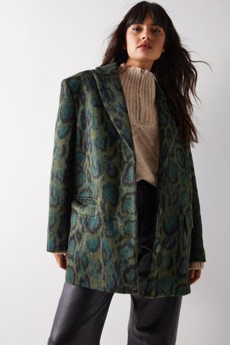 Womens Snake Wool Look Blazer Coat - - 12 - Warehouse - Modalova