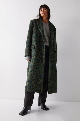 Womens Snake Wool Look Tailored Coat - - 10 - Warehouse - Modalova