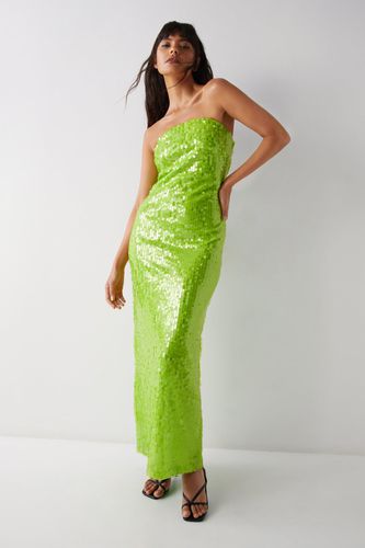 Womens Sequin Maxi Bandeau Dress - - 10 - Warehouse - Modalova